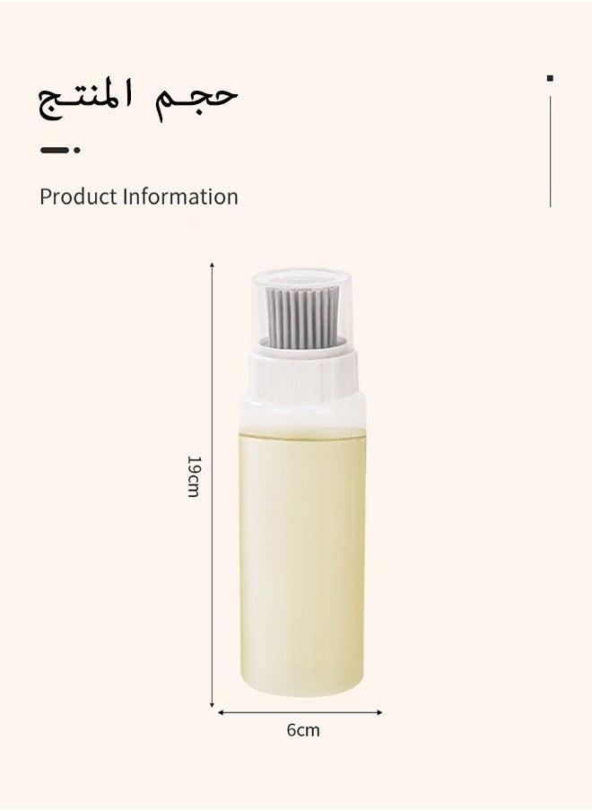 Oil Bottle with Silicone Brush, Outdoor Portable Barbecue Food Grade Oil Bottlefor Cooking BBQ Kitchen