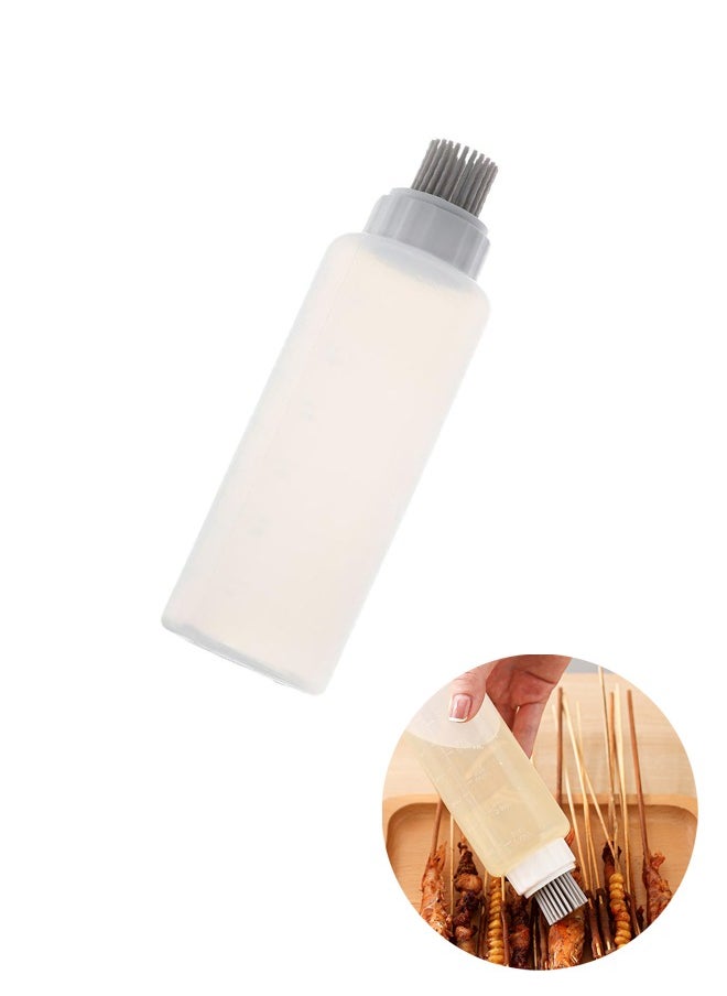 Oil Bottle with Silicone Brush, Outdoor Portable Barbecue Food Grade Oil Bottlefor Cooking BBQ Kitchen