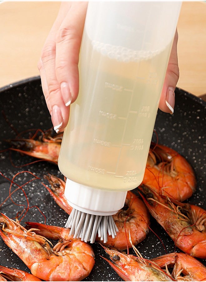 Oil Bottle with Silicone Brush, Outdoor Portable Barbecue Food Grade Oil Bottlefor Cooking BBQ Kitchen