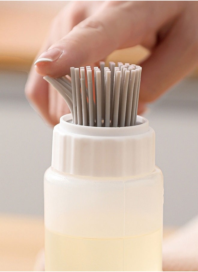 Oil Bottle with Silicone Brush, Outdoor Portable Barbecue Food Grade Oil Bottlefor Cooking BBQ Kitchen