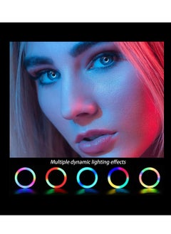 DIGI CORE Selfie Ring Light Clip On RGB Selfie Light For Phone Camera 3-Level Brightness Mini Selfie LED Camera Light For iPhone iPad Samsung Galaxy And Smart Phones  - Image 3