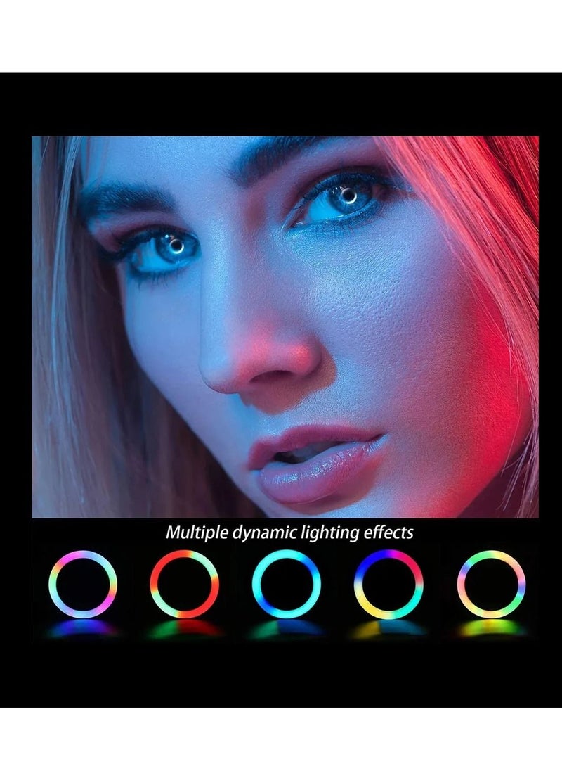 DIGI CORE Selfie Ring Light Clip On RGB Selfie Light For Phone Camera 3-Level Brightness Mini Selfie LED Camera Light For iPhone iPad Samsung Galaxy And Smart Phones  - Image 3