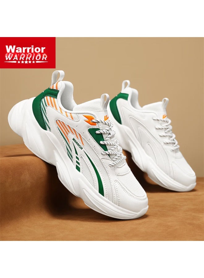 Pull Back Huili Men's Dad Shoes Autumn New Trendy Versatile Casual Shoes, Sneakers For Men, White/green, Size 42 - Image 5