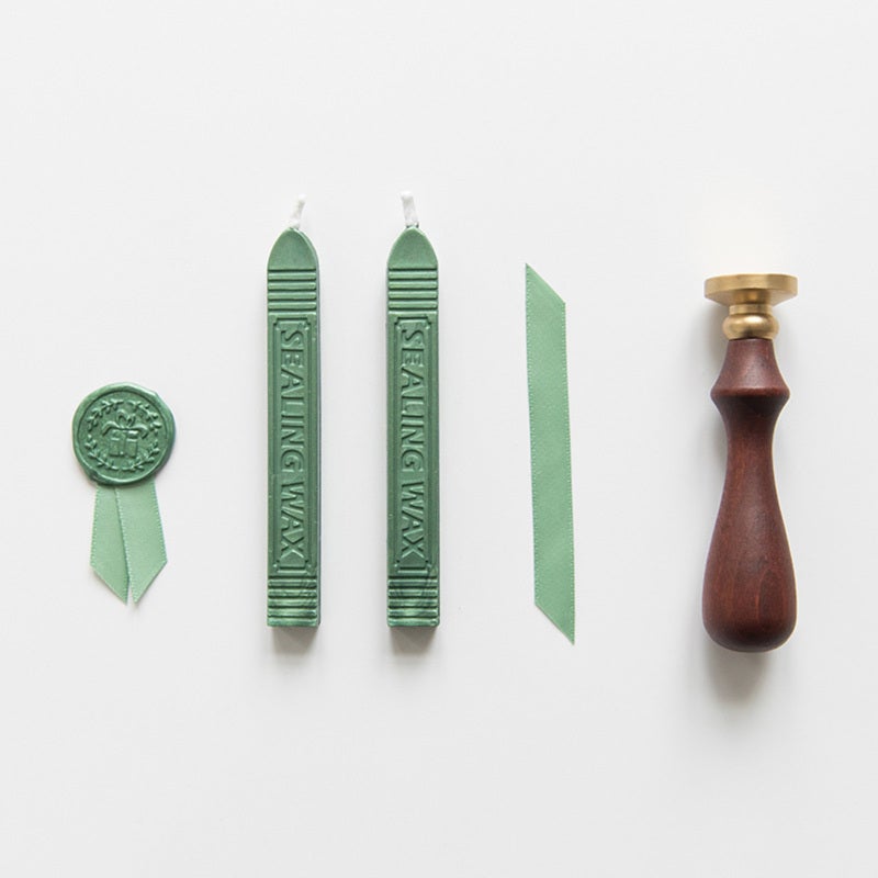 Clear Pattern Wax Seal Stamp Kit with Delicate Metal Head - Sealing Wax Sticks with Wicks for Wedding Invitations Journal Decoration - Image 5