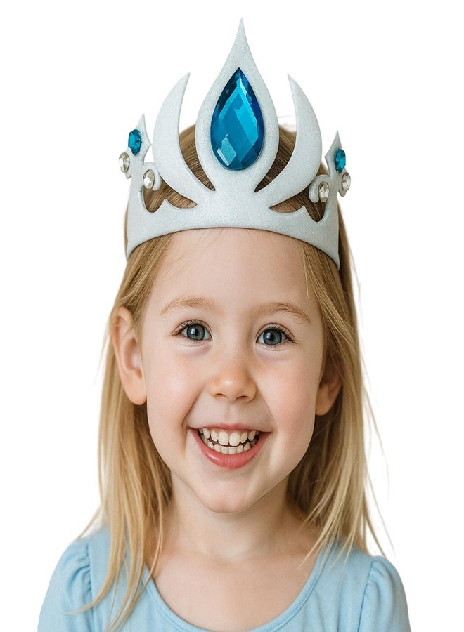 SYGA Elsa Flame Children Girl Baby Crown Headband, Baby Photo Shoots, Full Moon For 1 Year Old Baby Crown Head Hair Accessories (Silver) - Image 1