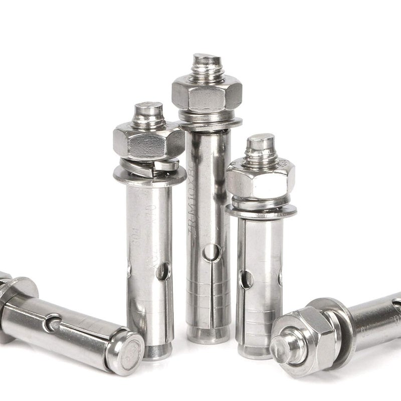 SDY 5 Pcs M6 x 100mm 304 Stainless Steel Expansion Bolt External Hex Expansion Screw Bolt Sleeve Anchor，Pool Safety Cover Expansion Bolts，for Concrete - Image 5