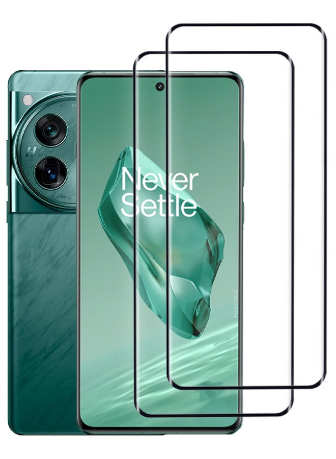 MARGOUN (for OnePlus 12) 2 Pack Screen Protector Tempered Glass Anti-Scratch 3D Screen Protector Case Friendly HD Clear Protective Film Clear - Image 1