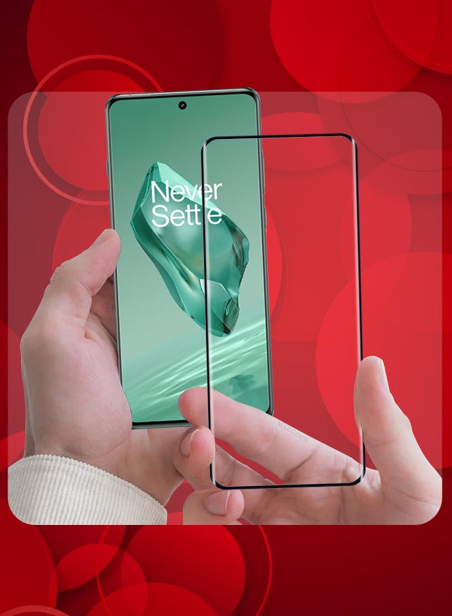 MARGOUN (for OnePlus 12) 2 Pack Screen Protector Tempered Glass Anti-Scratch 3D Screen Protector Case Friendly HD Clear Protective Film Clear - Image 2