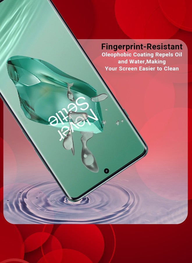 MARGOUN (for OnePlus 12) 2 Pack Screen Protector Tempered Glass Anti-Scratch 3D Screen Protector Case Friendly HD Clear Protective Film Clear - Image 3