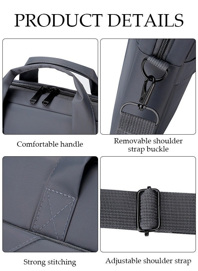 DUNISO 15.6 Inch Laptop Bag with Multi Compartment Lightweight Laptop Hand Bag Crossbody Bag Travel Business Briefcase Water-Resistant Dust-proof Shoulder Messenger Bag for Men and Women Work Office - Image 3