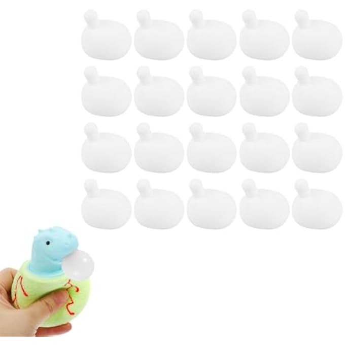 Veemoon Press Bubble Insert for Crochet, 20pcs Squeeze Stress Ball 2.4 Inch Silicone Making Prop Doll Making Accessory Insert Bubble Replacement Doll Supplies Squeeze Props - Image 1