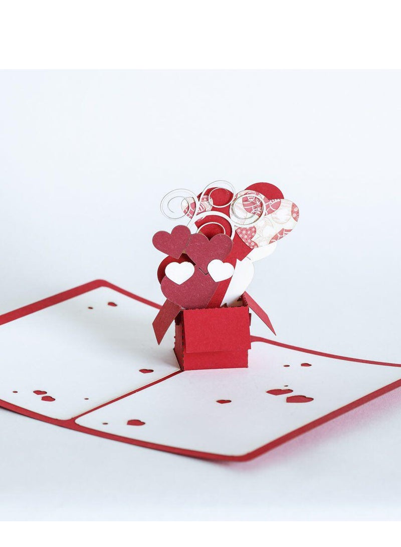 Wow Cards Heartwarming Greeting Card With Hearts in a Box - Image 2