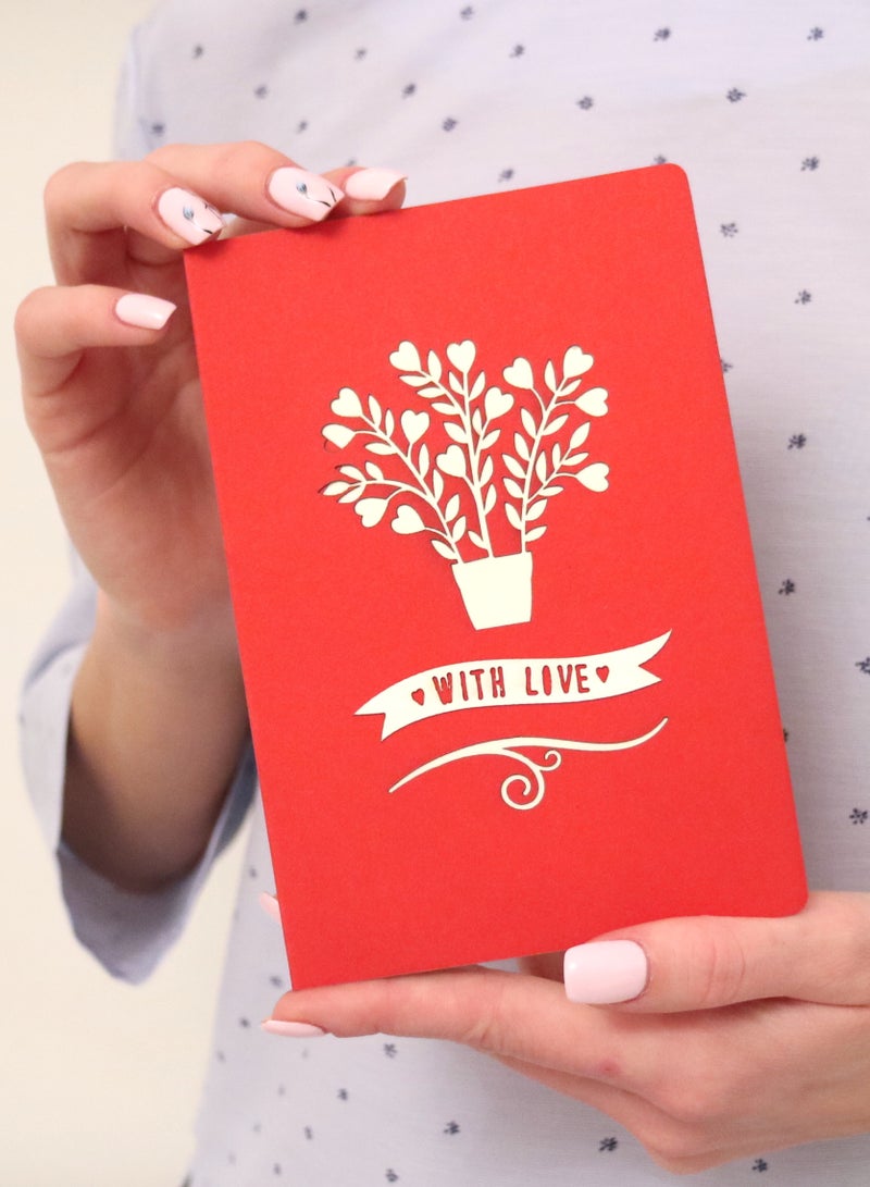 Wow Cards Heartwarming Greeting Card With Hearts in a Box - Image 3
