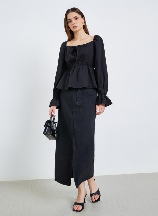 Styli Women Long Sleeve Square Neck Blouse - Image 2