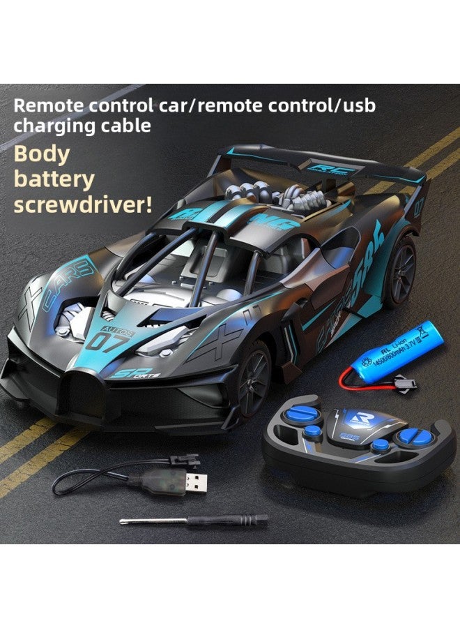 Remote Control Car Toy Children's Electric Remote Control Sports Car Racing Car Model Car Rechargeable For Boys' Birthday-Color:Enlarged Bugatti Remote Control Car [lithium Battery + Charger + 2 Aa Batteries + Screwdriver]-Proportion:Luxurious Three-lithium Battery [90 Minutes Of Battery Life]  - Image 2