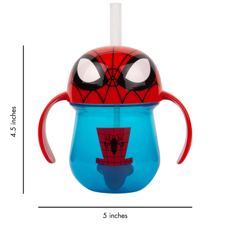 ذا فيرست ييرز The First Years Spider-Man Trainer Straw Cup - Toddler Cups with Straw - Kids Water Bottles - 9 Months and Up - 7 Oz - Image 4