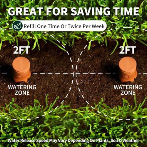Soilagua 16 oz Ollas Self Watering Terracotta Pots, Olla Plant Watering Globes, Self Watering Planter Insert for Outdoor & Indoor Plants, Vacation Watering Devices Spikes Waterer System, 2 Pack - Image 4