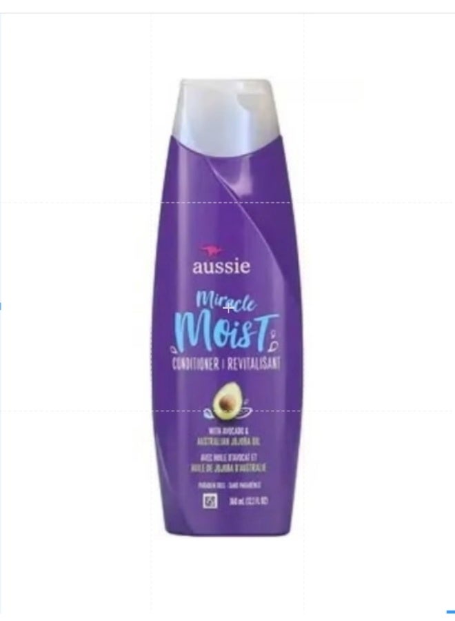 Aussie Miracle Moist Conditioner Avocado & Australian Jojoba Oil 12.1 fl oz 360 ml