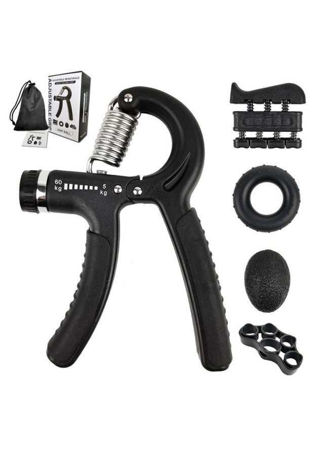 Grip Strength Trainer Adjustable 5-60KG Fitness Finger Trainer Forearm Muscle Exercise Grip Ring Trainer Ball Grip