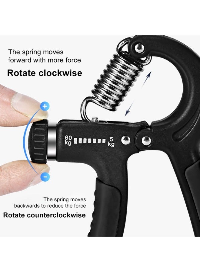 Grip Strength Trainer Adjustable 5-60KG Fitness Finger Trainer Forearm Muscle Exercise Grip Ring Trainer Ball Grip