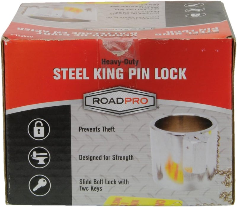 RoadPro Heavy Duty Steel King Pin Lock - Image 2