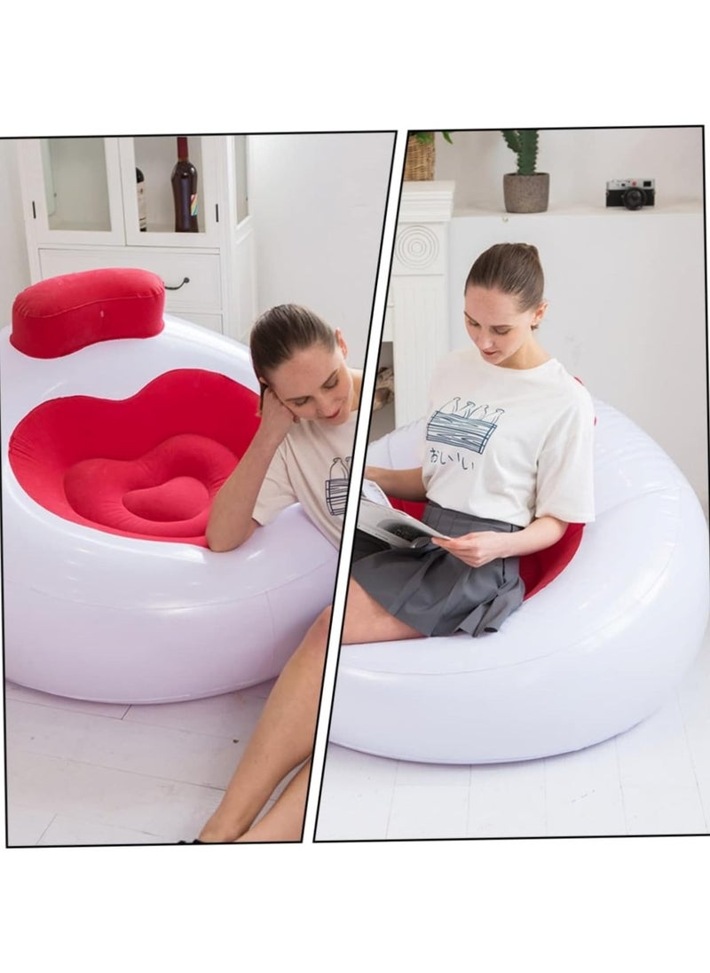 Huitich - Inflatable Lounge Chair with Backrest Red - Image 1