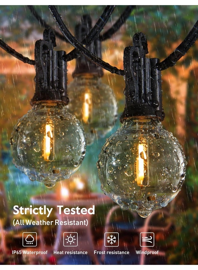 MineTom Solar Lights Outdoor, 38 Ft Commercial Waterproof String Lights, 16 G40 Led Edison Bulbs, Shatterproof Solar Powered Patio Hanging Lights For Outside Backyard Garden Decor  - Image 5