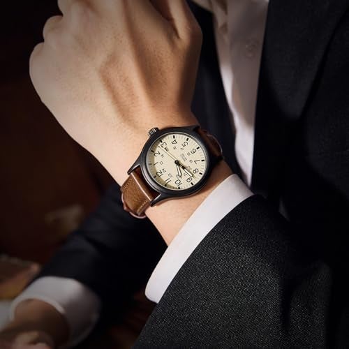 Getalia Italian leather Watch Band Tuscany Natural Vegetable-Tanned Full Grain Genuine Leather, Skin-Safe, Quick Release Replacement Watch Straps for Men and Women Thick and Soft (Cognac Width-18mm) - Image 5