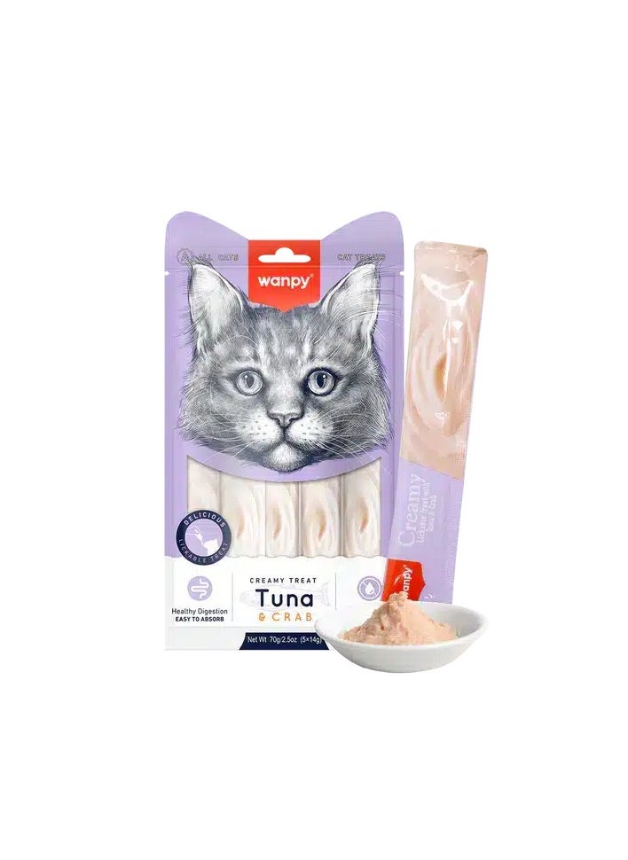 Wanpy Wanpy Creamy Lickable Treats - Tuna&Crab 12x70g 