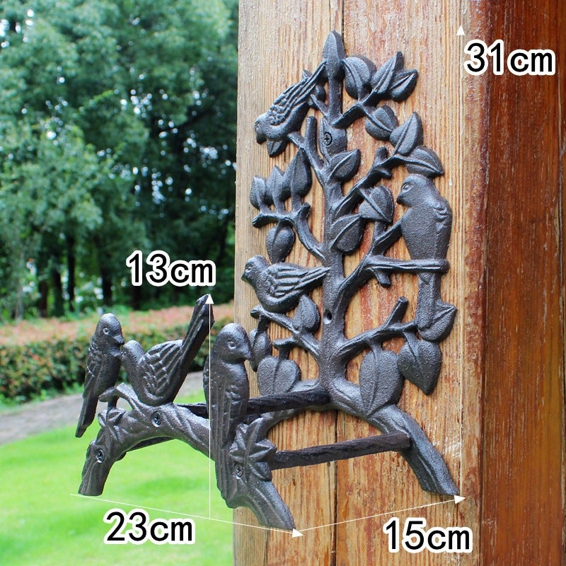 Special Offer Classic European Retro Cast Iron Bird Garden Pipe Rack Garden Rack Garden Home Furnishing Wall Decoration - Image 1