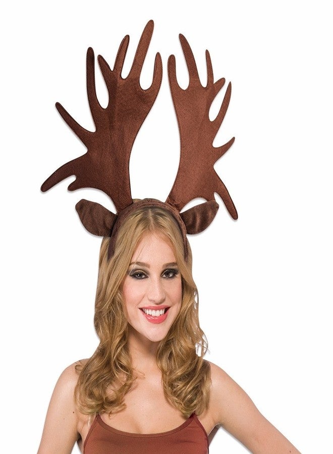 روبيز طوق رأس روبيز للكبار بتصميم قرون الأيل الضخمة، إكسسوار مثالي للحفلات التنكرية والهالوين - Image 1