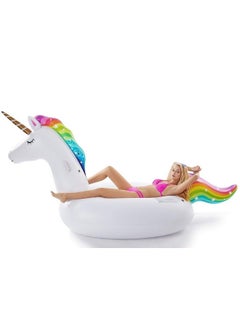 Jasonwell Giant Inflatable Unicorn Pool Float Floatie Ride On With Fast Valves Large Rideable Blow Up Summer Beach Swimming Pool Party Lounge Raft Decorations Toys Kids Adults  - Image 4