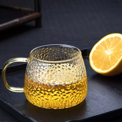 MUAC Glass Tea Coffee Cappuccino Soup Bowl Jumbo Glass Cup Multipurpose Mug with Handle 440ml (Pack Of 1) - Image 4