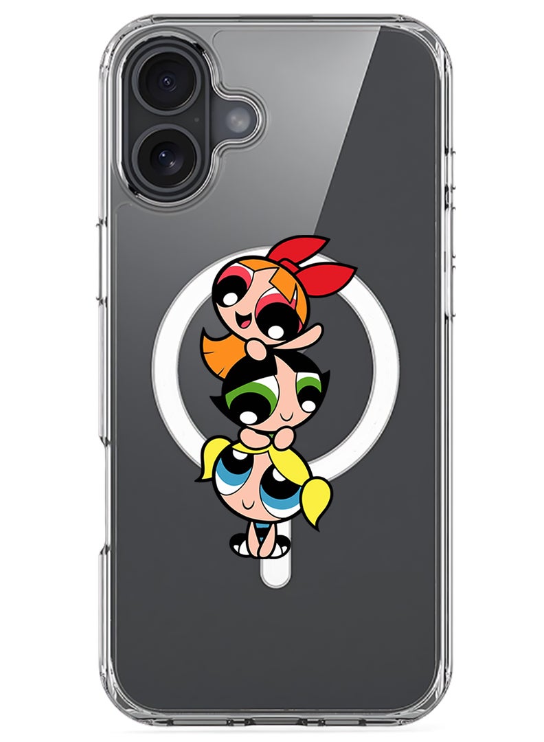 Theodor Magnetic Case for Apple iPhone 17 Compatible with MagSafe Wireless Charging, Shockproof Phone Bumper Cover - Powerpuff - Image 1