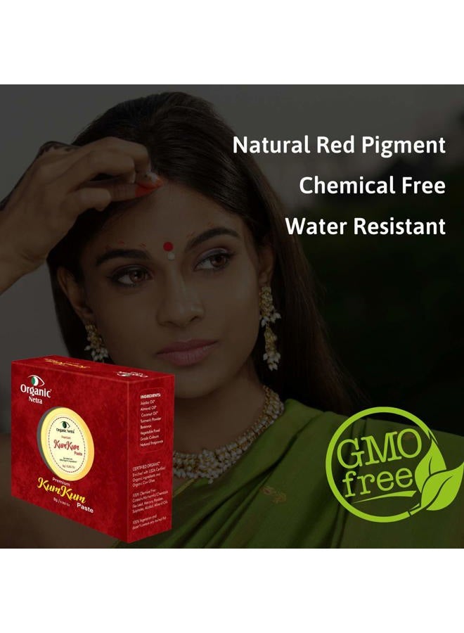 Organic Netra Sindoor/Kumkum Paste | Waterproof Long Lasting, Smudge Proof Sindoor | Pure and Natural Deep Maroon Colour, Long lasting | Enriched with Natural and Organic Ingredients, 0.2 Oz - Image 5
