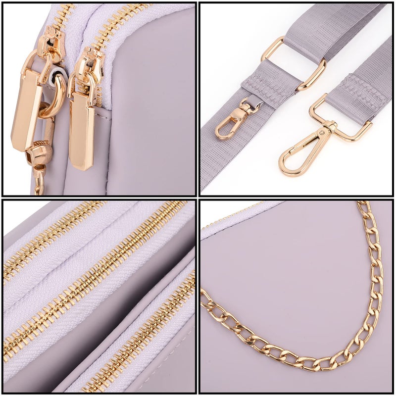 UTO Small Crossbody Bags for Women 3 in 1 Trendy Belt Purse Fashion Designer Mini Cute Sling Fanny Chest Pack - Image 3