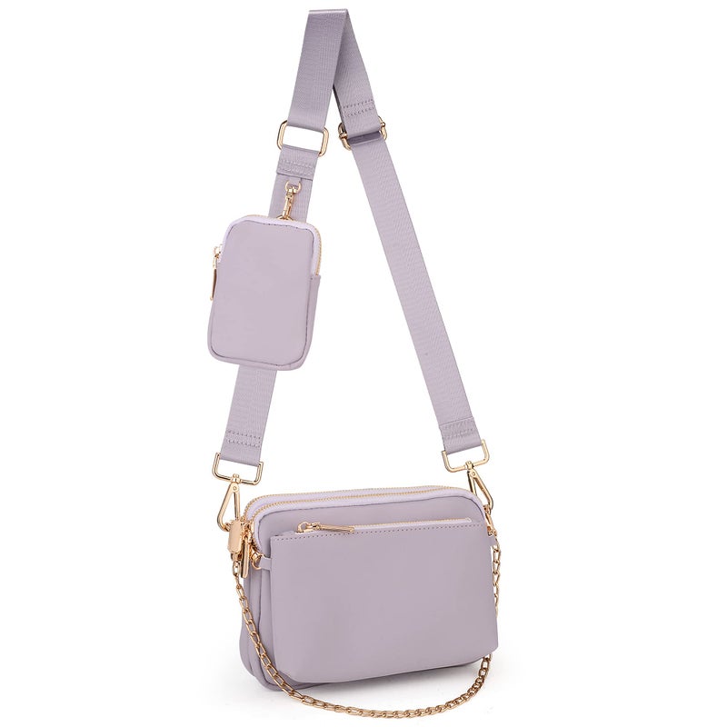 UTO Small Crossbody Bags for Women 3 in 1 Trendy Belt Purse Fashion Designer Mini Cute Sling Fanny Chest Pack - Image 1
