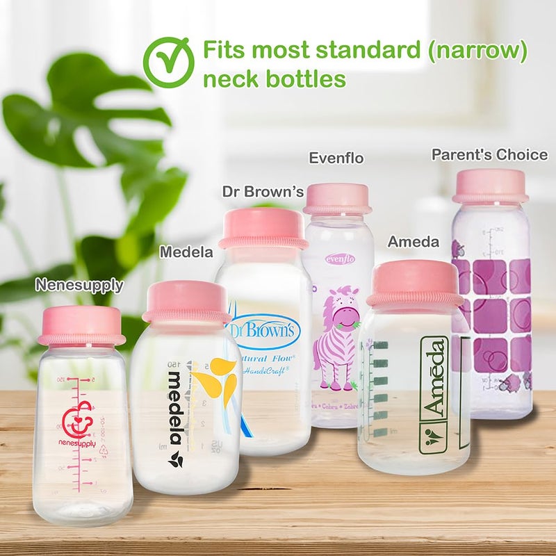 Nenesupply Travel Cap for Narrow Neck Feeding Bottle. Replace Dr Brown Travel Cap Dr Brown Cap and Medela Cap Bottle Cap for Dr Brown Bottle Dr Browns Bottle Medela Bottle Evenflow Bottle Ameda Bottle - Image 2