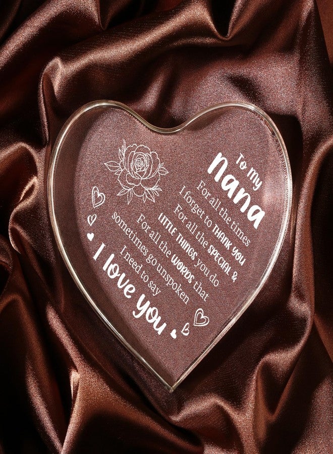 Milcier هدايا ميلسير للجدة في عيد ميلادها، هدايا للجدة من الأحفاد، تذكار أكريليك على شكل قلب، أفضل هدية عيد ميلاد أو عيد ميلاد مجيد للجدة - Image 2