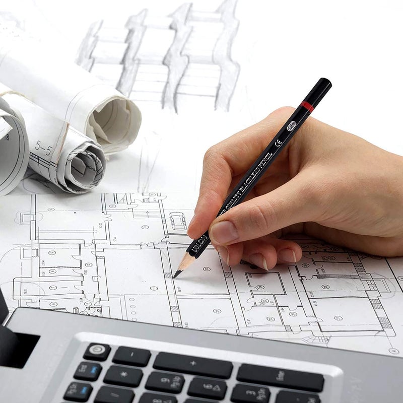 PEACORA Pieces Professional Drawing Pencils and Sketch Kit for Artist (12) - Image 3