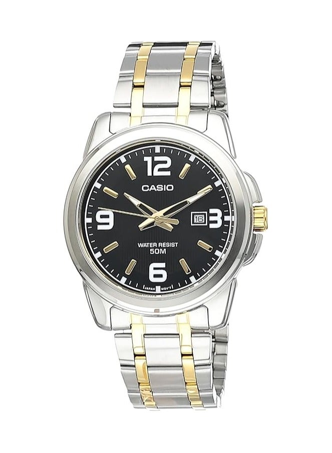 Casio Women's Watch - LTP-1314SG-1AVDF Black Dial, Silver Band - Image 1