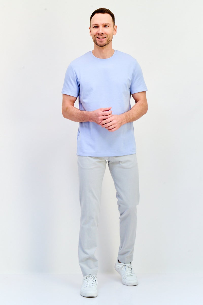 Celio Men Slim Fit Textured Chino Pants, Grey - Image 2