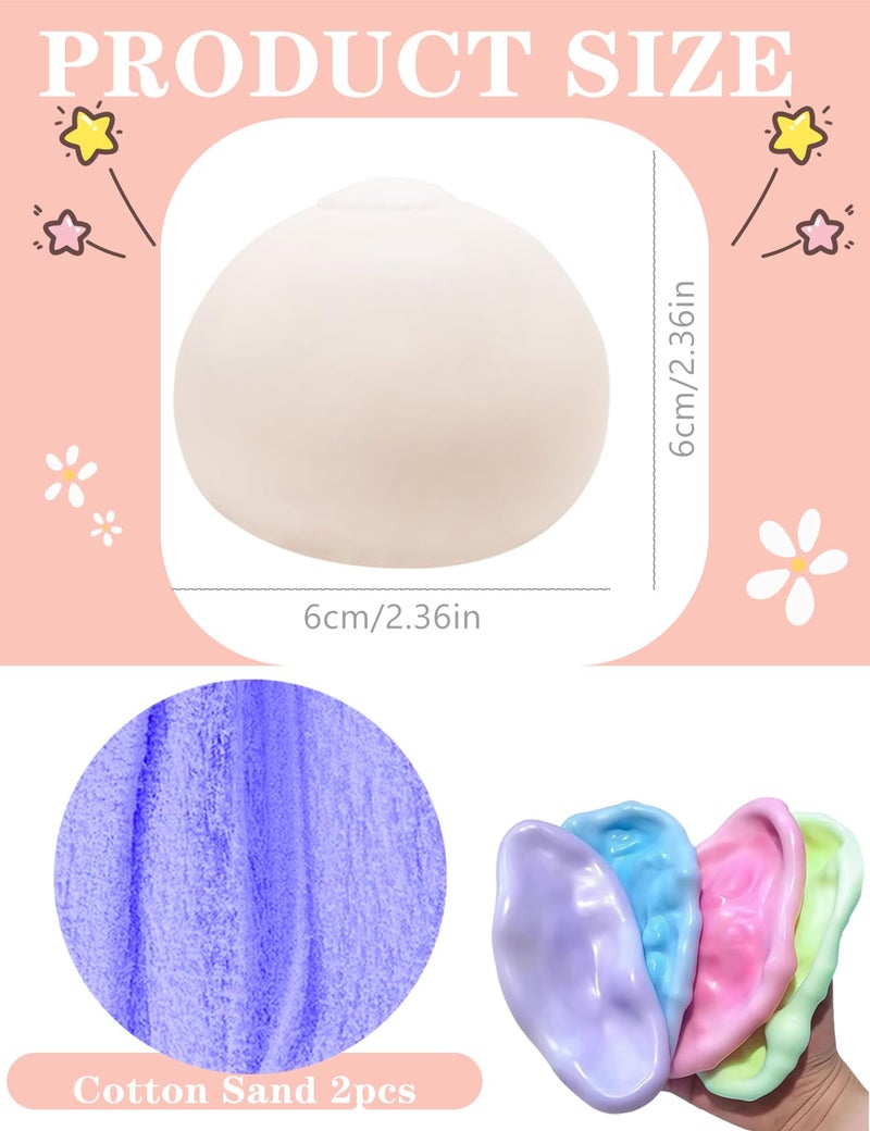 Gezan Shapeable Squishy Toys Stress Balls Stress Relief Sand Glutinous Balls Fidget Toys for Adults Anxiety Relief (Pink,Green) - Image 2