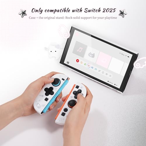 GeekShare Slim Protective Case Compatible with Switch 2 2025 AntiScratche and ShockAbsorption Dockable Hard Shell for Switch 2 Game Console Angel Descended - Image 3