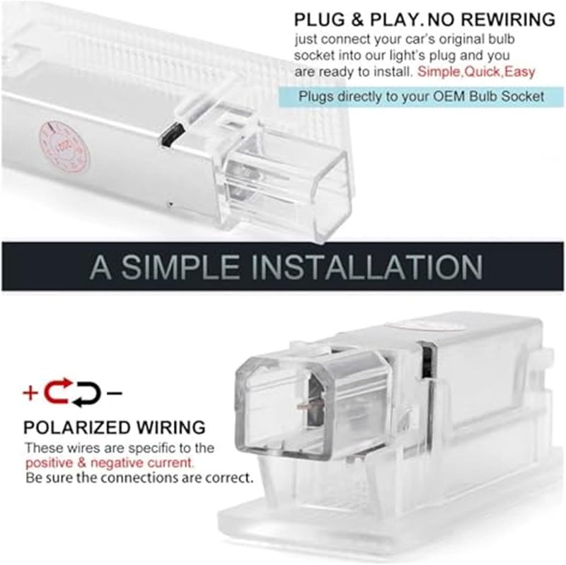 QASULER Full White Interior Trunk and Number Plate Lights - Image 2