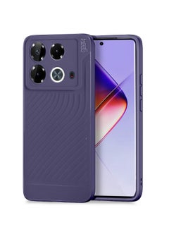 Gear4 Soft Liquid Silicone With Wavey Texture Case Cover For Infinix Note 40 4G 2024 Gear4 Eggplant Purple  - Image 1