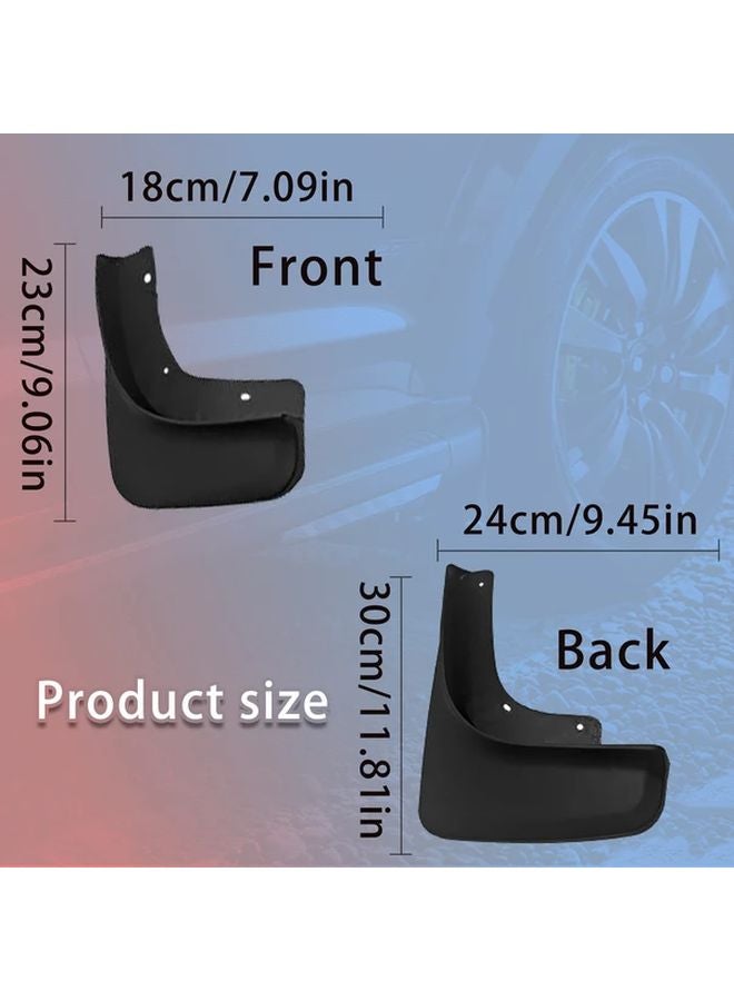4Pcs Mud Flaps For Jeep Compass 2017 2020 Durable Fender Mudguard Scratch Protection - Image 3