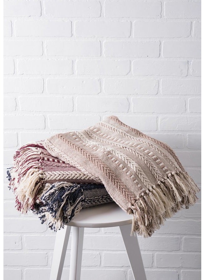 DII Braided Striped Throw, 50x60, Stone - Image 5