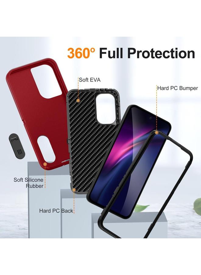 اس-توب جراب لهاتف Samsung Galaxy A56 5G جراب هاتف هجين من السيليكون المتين مع حامل - Image 4