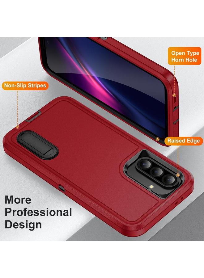 اس-توب جراب لهاتف Samsung Galaxy A56 5G جراب هاتف هجين من السيليكون المتين مع حامل - Image 3